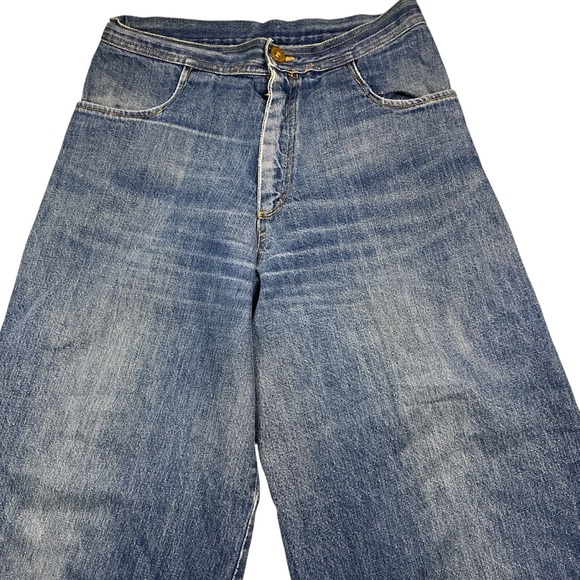 Vintage 70s denim bellbottoms 30 x 30 USA amazing! - Picture 6 of 9